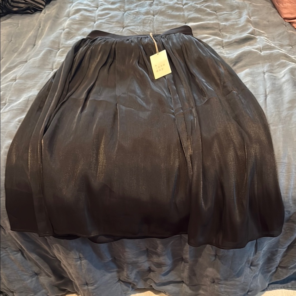 a new day Black Midi Skirt